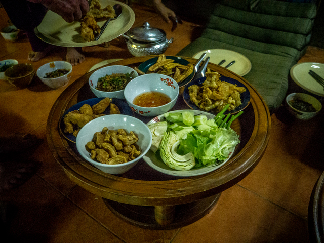 Some dishes of the meal prepared during the homestay