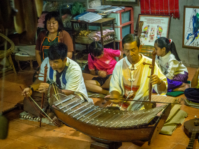 Entertainment during dinner is provided by local school students and their music teacher