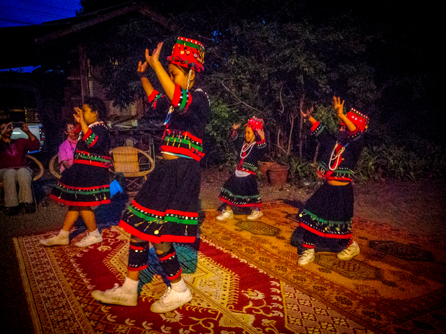 Local school children perform a variety of traditional dances following dinner