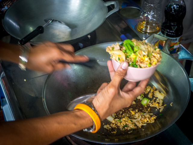 The finished dish - breakfast fried rice