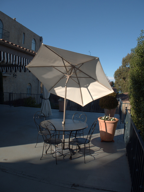 The terrace offers the right balance of open air and shelter