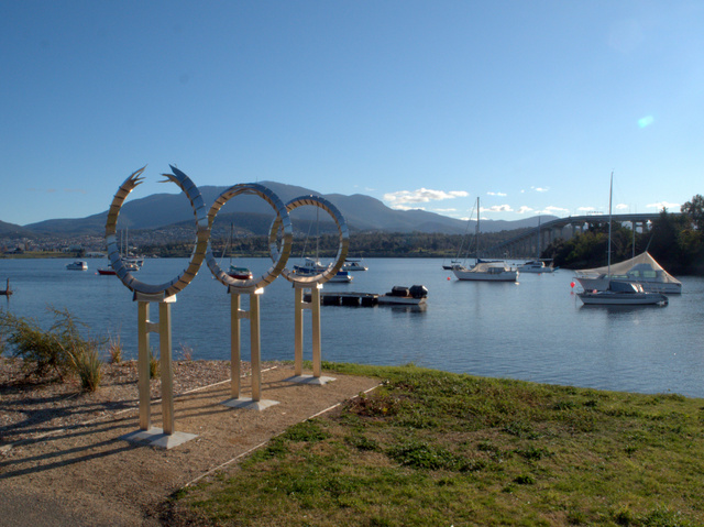 Tasman Bridge Disaster Memorial, by Poco People (Kelly Eijdenberg & Travis Tiddy), located in Montagu Bay Park