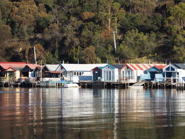 The Cornelian Bay Boatsheds in Hobart