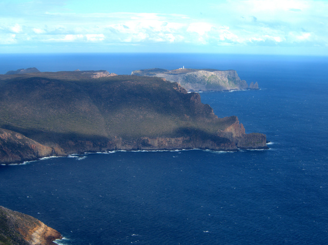 Looking south towards Cape Pillar and Tasman Island