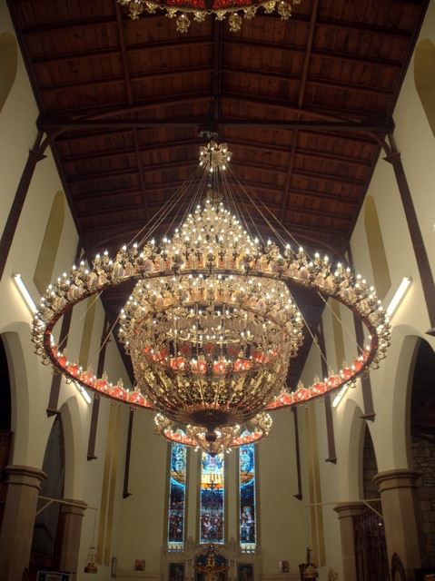 The new chandeliers bring a multicultural - some might suggest even a science-fiction - atmosphere to Holy Trinity.