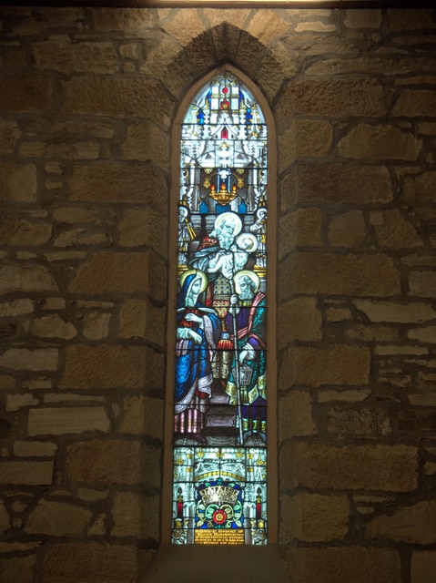 Stained glass window at Holy Trinity, North Hobart