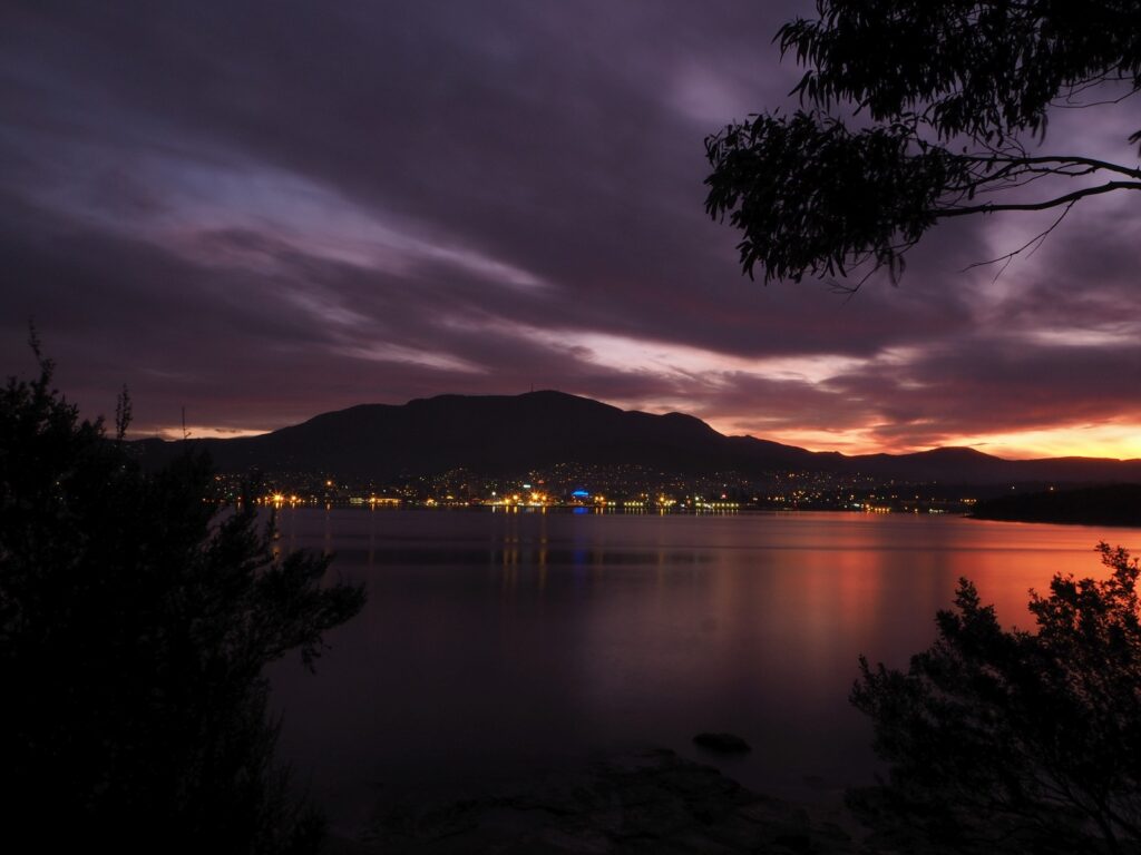 Sunset on the River Derwent at Hobart