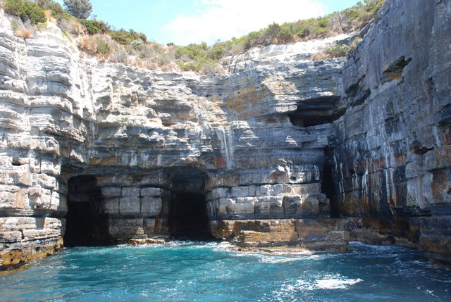 Sea caves near Safety Cove