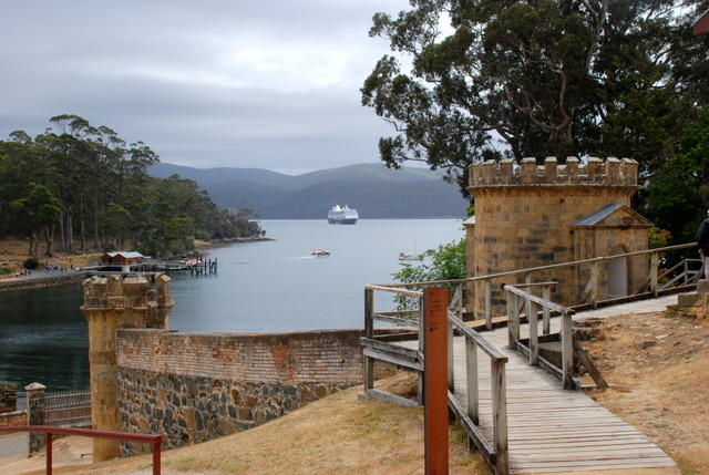 Azmara Quest on her maiden port call at Port Arthur Historic Site 20 January 2016