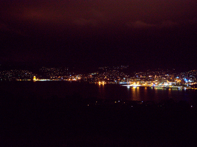 Hobart by night from Rosny Hill