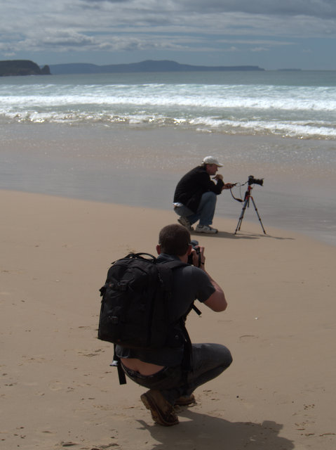A photograph of a photographer photographing a photographer taking a photograph - Ben and Dietmar