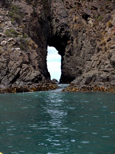 The eye of the needle - sea cave off the coast of Bruny Island