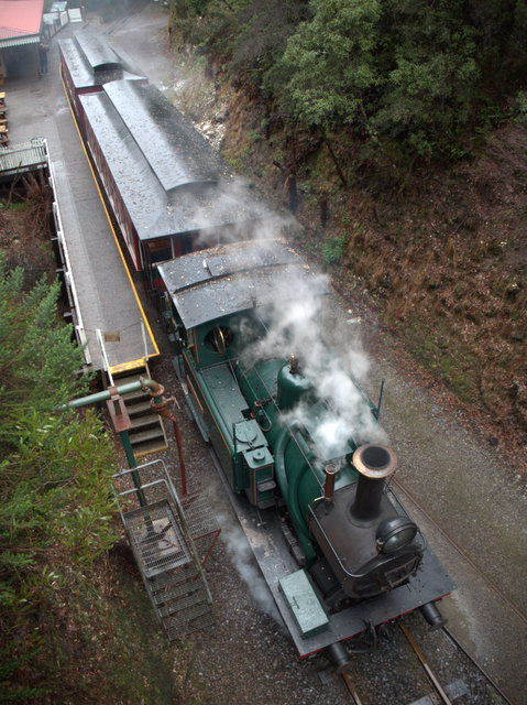 West Coast Wilderness Railway at Rinadeena Station