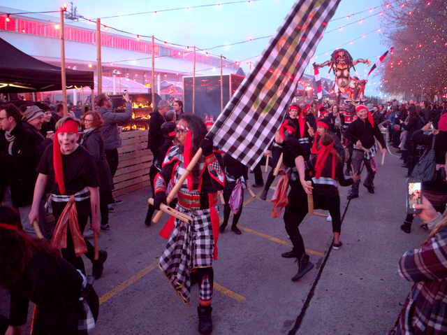 The procession leaves the Winter Feast precinct