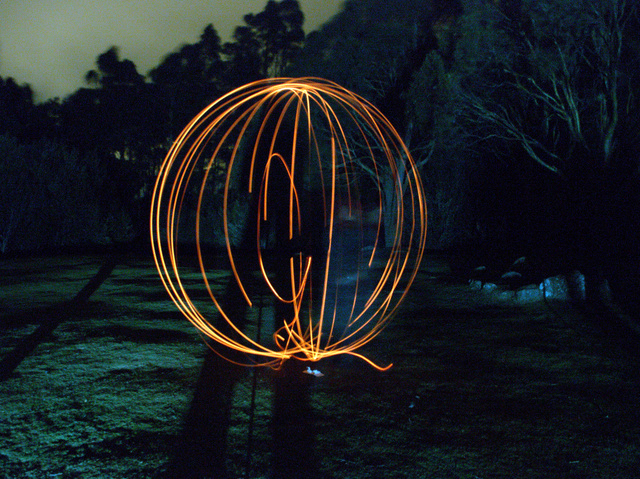 Orb in the landscape