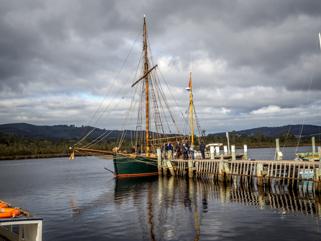 The Yukon offers sailing tours along the calm Huon River and beyond