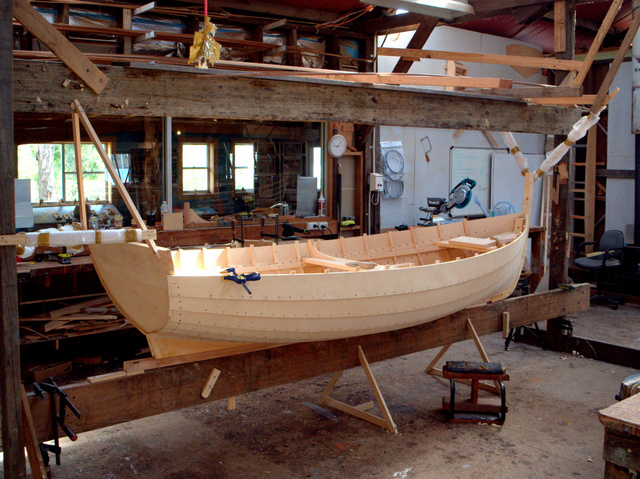 A work in progress at the Wooden Boat Centre