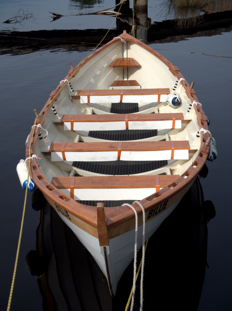 Wooden rowboat at Franklin