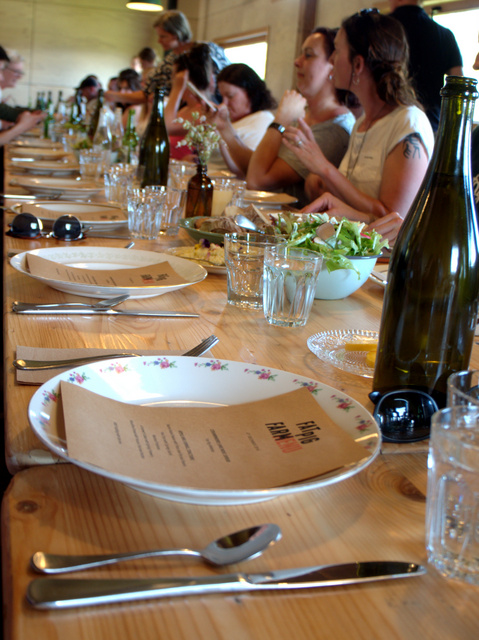 Long table lunch at Fat Pig Farm