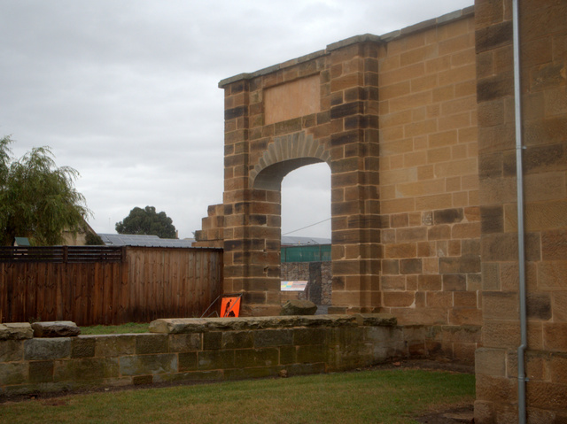 The archway of the former gate at Oatlands Gaol. Public executions were carried out outside this gate until the 1840s