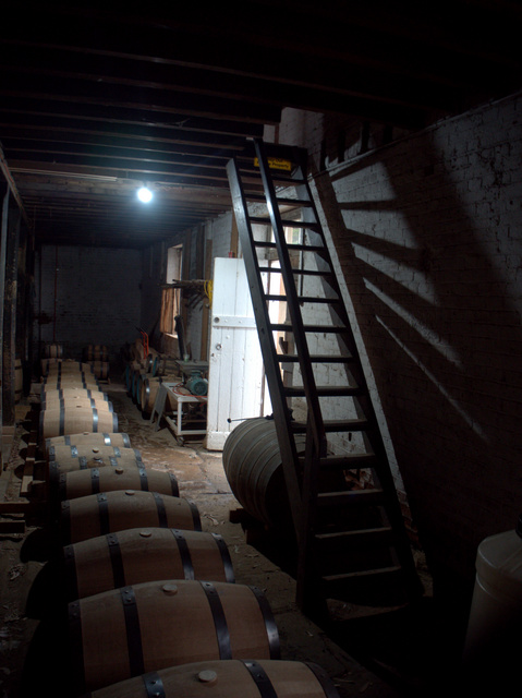 Barrels of whisky at Redlands Estate