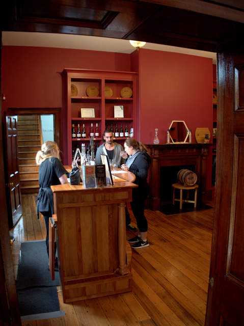 The tasting room at Redlands Estate