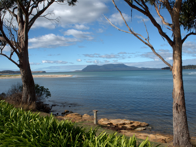 Maria Island from Raspins Beach, Orford