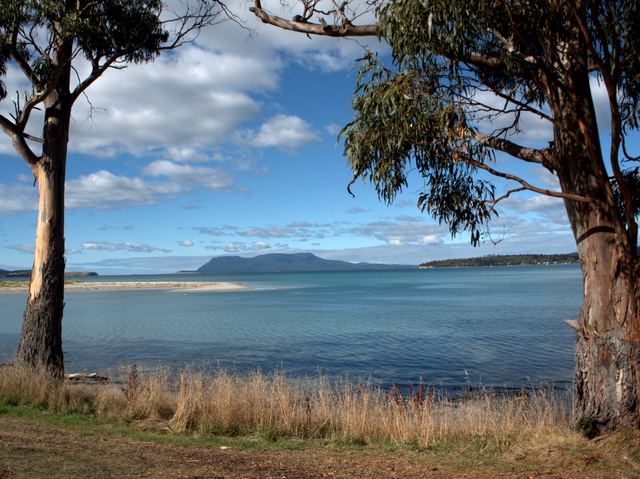 Maria Island from The mouth of the Prosser River at Orford