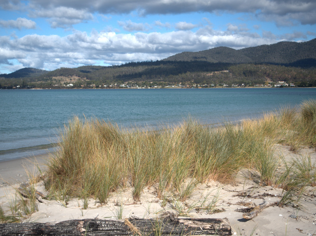 Lagoon at the mouth of the Prosser River at Orford on Tasmania's east coast