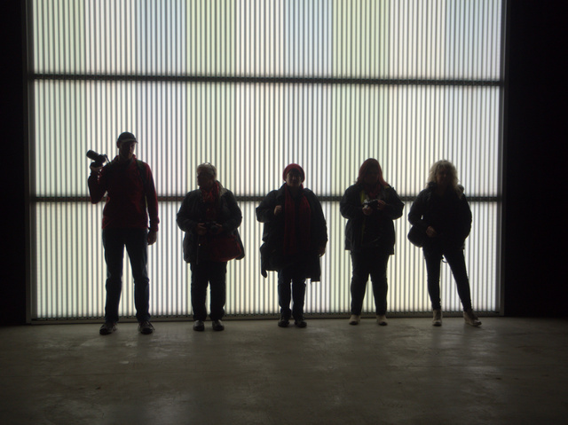 The Usual Suspects - embracing the dak and cold o wintr and catching up with some great Insta-mates at Dark MoFo, pictured in front of part of Alfredo Jaar's installation Hello Darkness