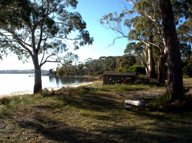 A boathouse at West Shelly Beach, Orford