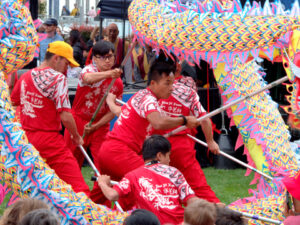 Lunar New Year celebrations on the lawns outside Parliament House, Hobart. 2018 was the Year of the Dog.