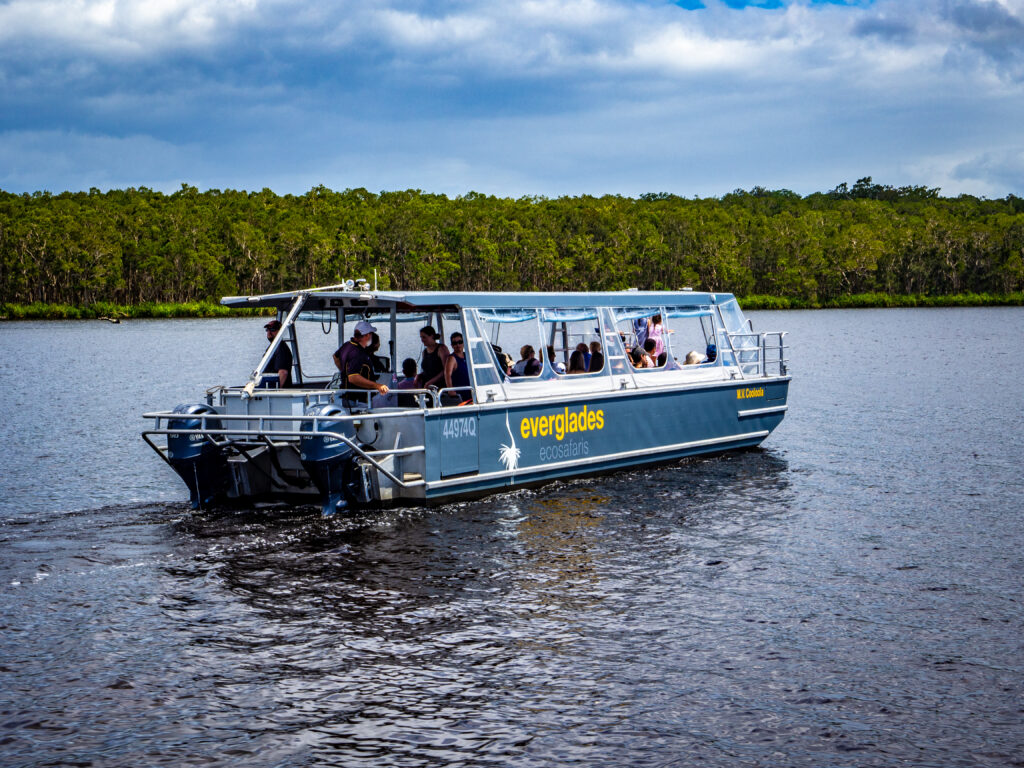 One of the two vessels undertaking our tour of the ‘Noosa Everglades’