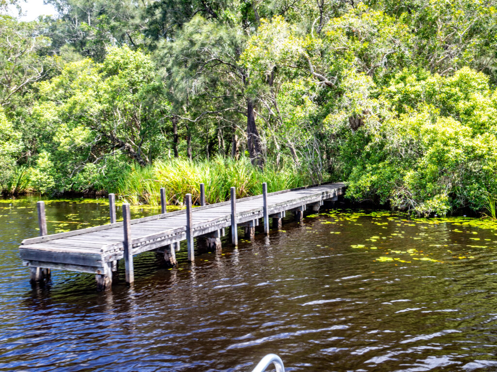 A jetty near Kinaba Island, the start of our kayaking route