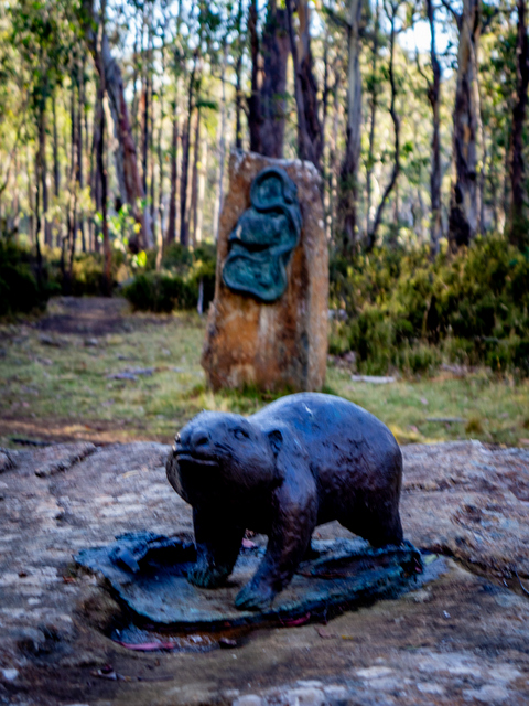 Wombat and snake - Steppes Sculptures by Stephen Walker