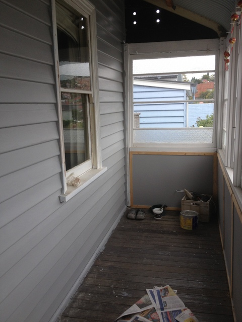 Painting the front porch, early 2013