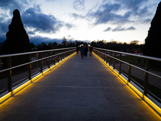 Hobart's new Bridge of Remembrance marks the start of the Dark Path