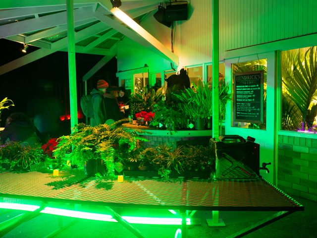 The Roundhouse at the Royal Tasmanian Botanical Gardens set up as a bar during Dark Path