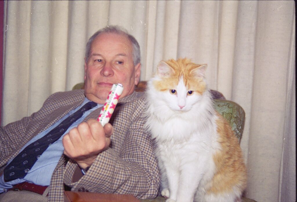 Dad and Claude, circa 1995