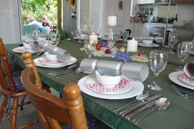 The table set for Christmas dinner 2011